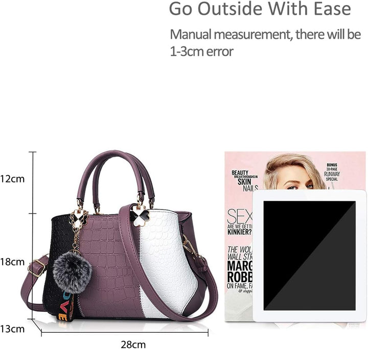 NICOLE & DORIS Damen Handtasche Umhängetasche Henkeltasche Kuriertasche Elegant Damen Handtaschen mi