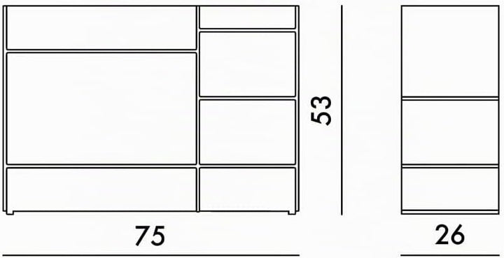 Kartell Sound-Rack, Bambus, orange Dark, 26 x 53 x 75 cm Arancio Tangerine, Arancio Tangerine