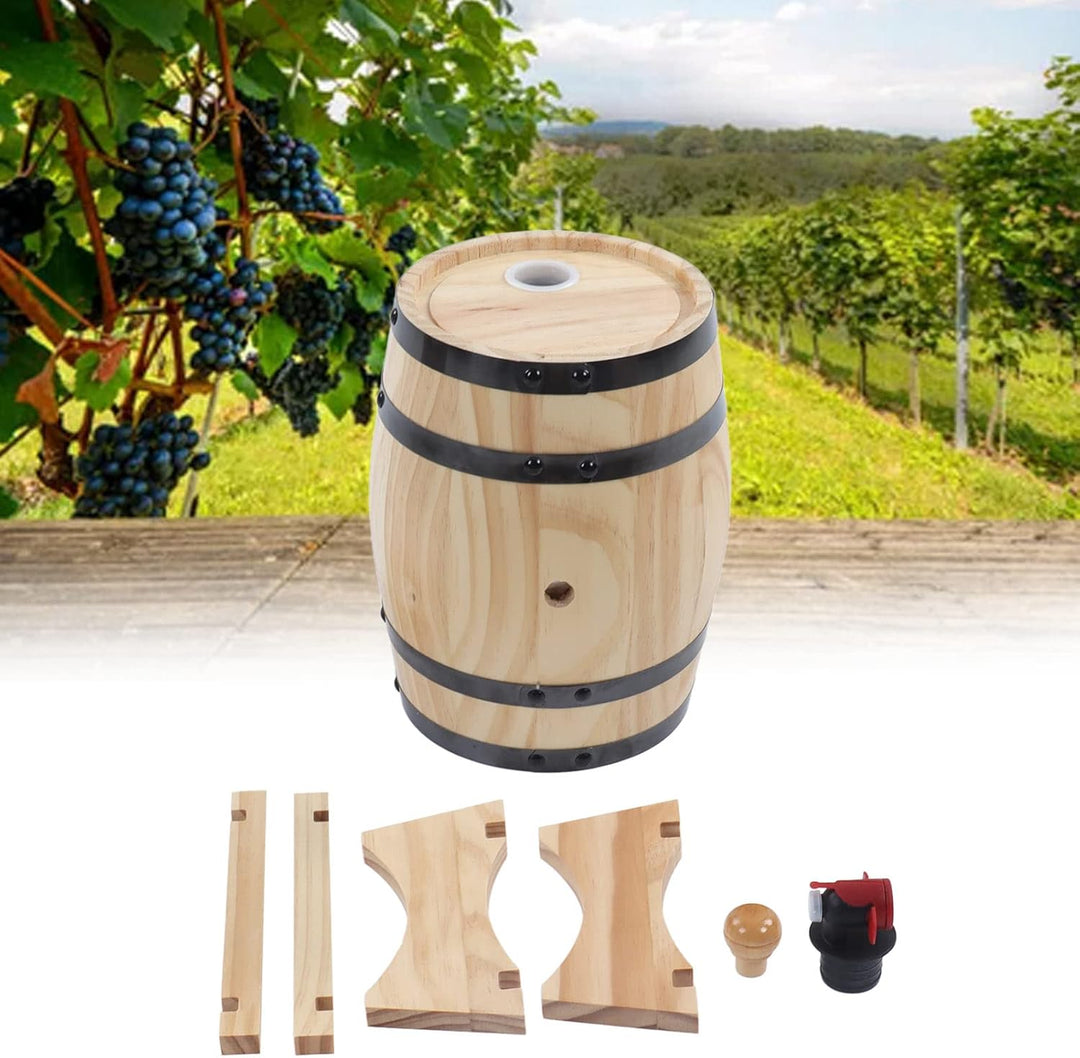 Jeffergarden Wein-Eichenfässer, Eichenfässer mit Klarer Holzmaserung für die Bar (3L), 3L