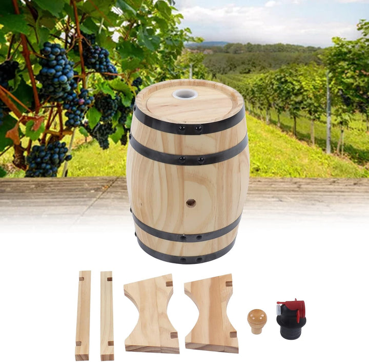 Jeffergarden Wein-Eichenfässer, Eichenfässer mit Klarer Holzmaserung für die Bar (3L), 3L
