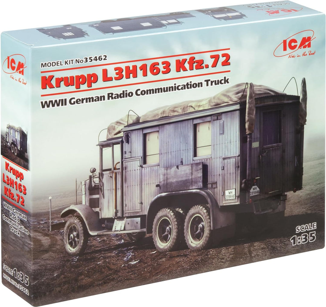 ICM ICM35462 35462 - 12785 Krup L3H163 Kraftfahrzeug 72 WWII German Radio Communication Truck, Grau