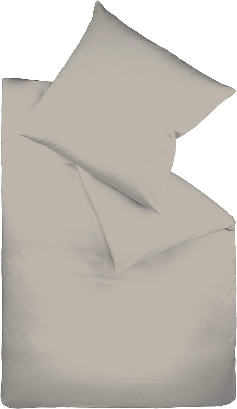 Fleuresse Colours Bettwäsche, Uni-Mako-Satin, grau, 200 x 220 cm Grau 200/220 Uni, Grau 200/220 Uni