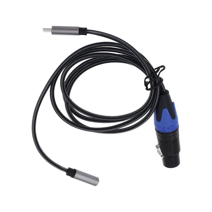 OTOTEC USB C auf XLR Buchse + 3,5 mm (1/8) Buchse, Stereo-Out-Adapter, Audiokabel für Smartphone, Ta