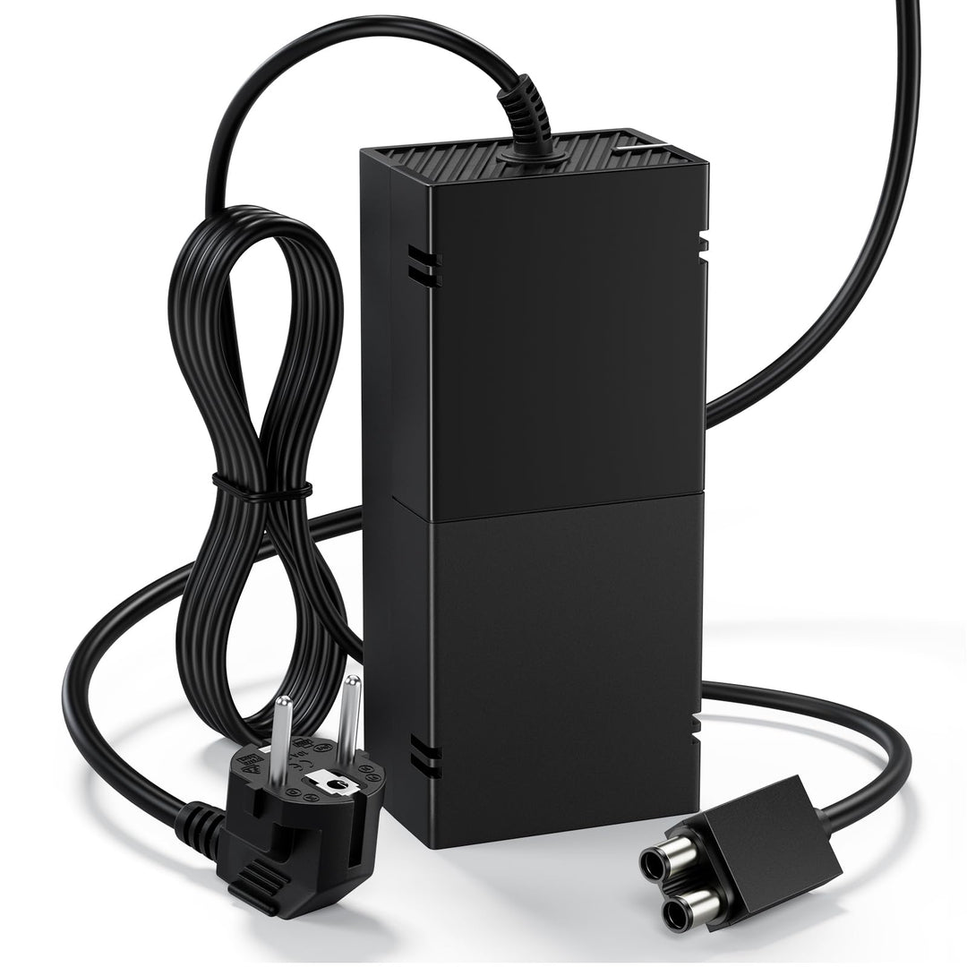 Xbox One Netzteil für Xbox One Konsolen Adapter Ladegerät mit EU Ladekable onsole Ersatz Kit Netztei