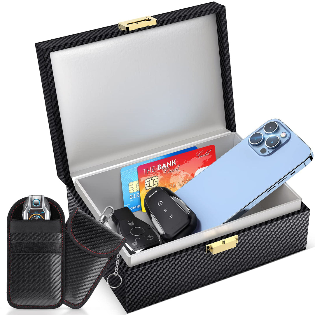 Lanpard Keyless Go Schutz Autoschlüssel Box, Faraday Box & Faradayschutzhülle (2 STK) für Sicheren S