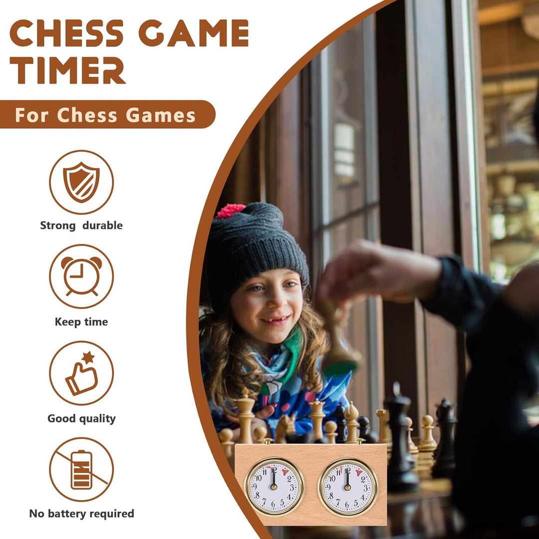 Jevina Schach Timer, Professionelle Digitale Internationale Schach Uhr, Hölzerne Count Up Down Schac