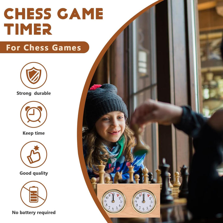 Jevina Schach Timer, Professionelle Digitale Internationale Schach Uhr, Hölzerne Count Up Down Schac