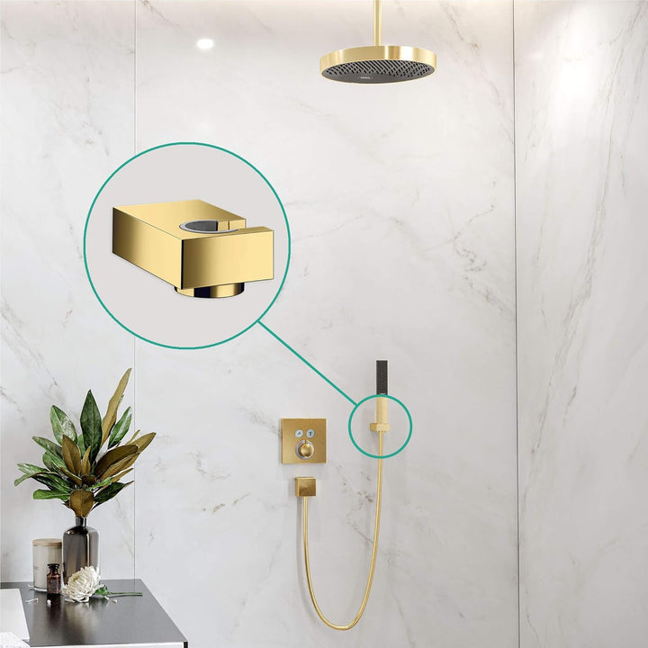 hansgrohe Duschkopfhalterung Porter E, Polished Gold Optic Polished Gold Optik, Polished Gold Optik