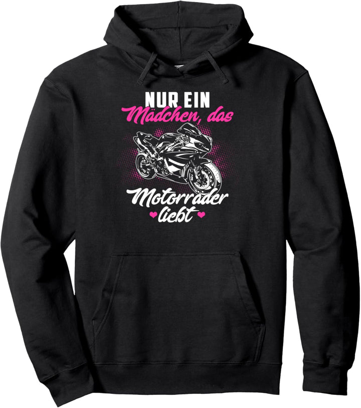 Motorrad Motiv Superbike Rennmaschine mit Biker Spruch Pullover Hoodie