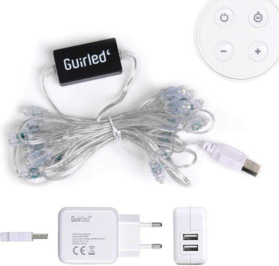 GuirLED - LED Baumwollkugeln Lichterkette USB - Drahtlose Fernbedienung - Baby Nachtlicht 2h - Dual