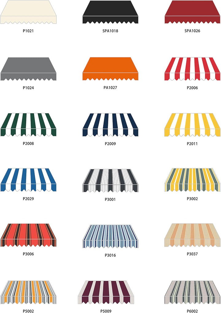 home Trends Markisenstoff 4m Markise mit Volant 4 x 3 m Markisenbespannung ersatzstoff 387 x 300cm B