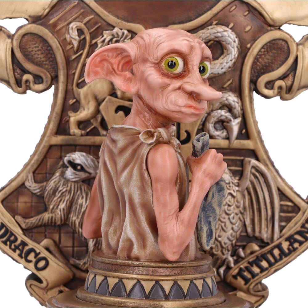 Nemesis Now Offiziell lizenzierte Harry Potter Dobby Buchstütze, goldfarben, 20 cm