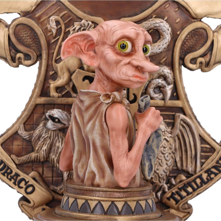 Nemesis Now Offiziell lizenzierte Harry Potter Dobby Buchstütze, goldfarben, 20 cm