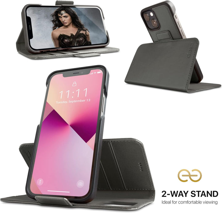 Dreem Fibonacci iPhone 13 Mini Brieftaschen-Etui / 2-in-1 stossfestes Etui und abnehmbares Folio aus