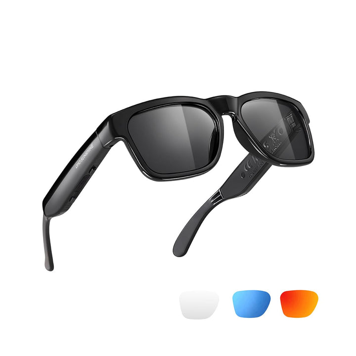 OhO sunshine wasserdichte Audio Sonnenbrille, Bluetooth Kopfhörer Sonnenbrille zum Hören von Musik u