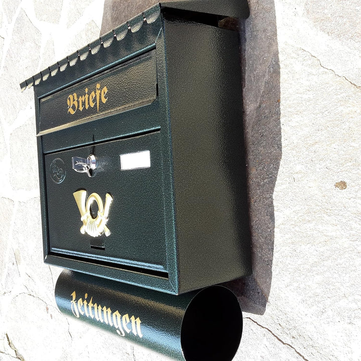 Pachurka &amp; Dąże Grosser Briefkasten XXL Grün/Dunkelgrün