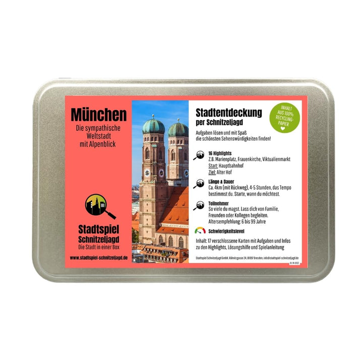 Schnitzeljagd München: Stadtspiel München für Touristen, Familien oder Teamevents. Entdecke München