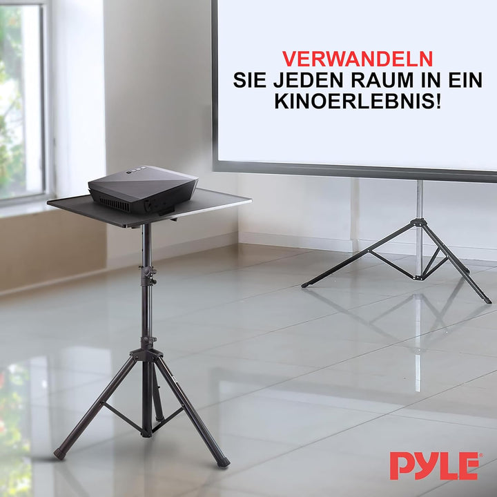Pyle Laptop Ständer Beamer Stativ & Halterung, Projektor Ständer & Winkelverstellbares Dreibein-Stat
