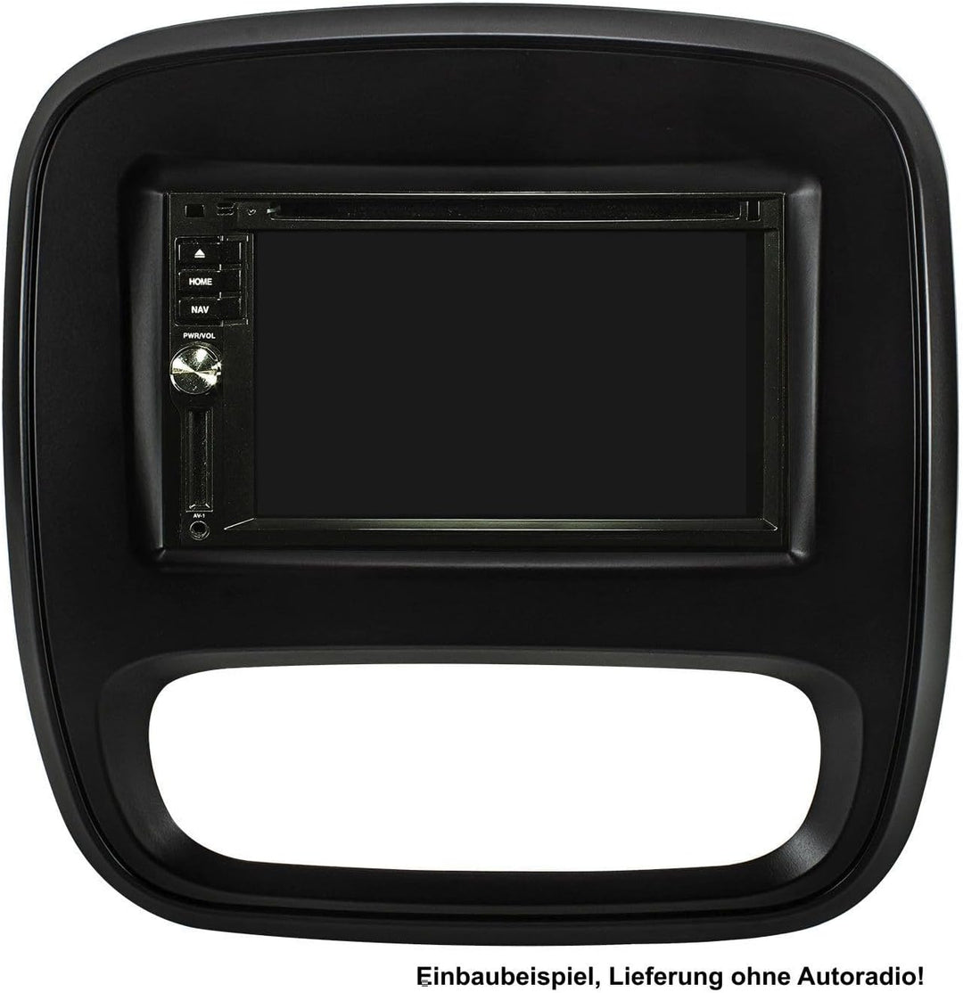 tomzz Audio 2439-003 Doppel DIN Radioblende kompatibel mit Opel Vivaro B ab 2014 Renault Trafic III