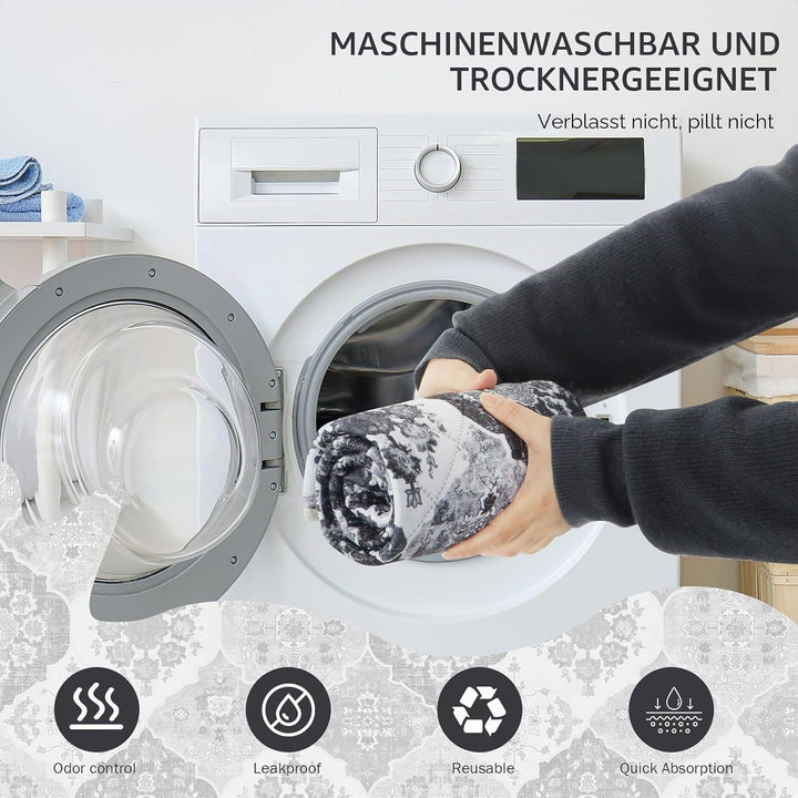 IEUUMLER 2 Stück Welpenunterlagen Waschbar für Hunde, Wiederverwendbar und Schnell Absorbierend PIPI
