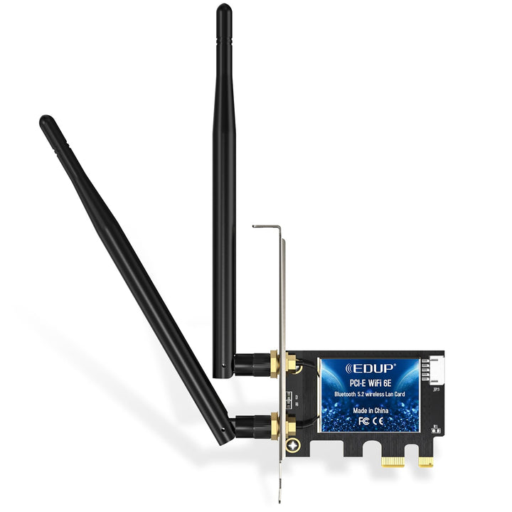 EDUP WiFi 6E Bluetooth 5.2 PCIE WLAN Karte Intel AX210 5400Mbit/s WLAN Netzwerkkarte Adapter, 802.11