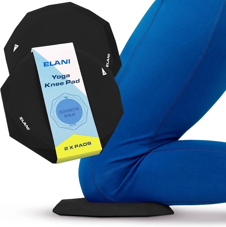 ELANI - Yoga Kniekissen (2er Pack) - Extra dick & bequem mit Anti Rutsch Oberfläche - perfekt für un