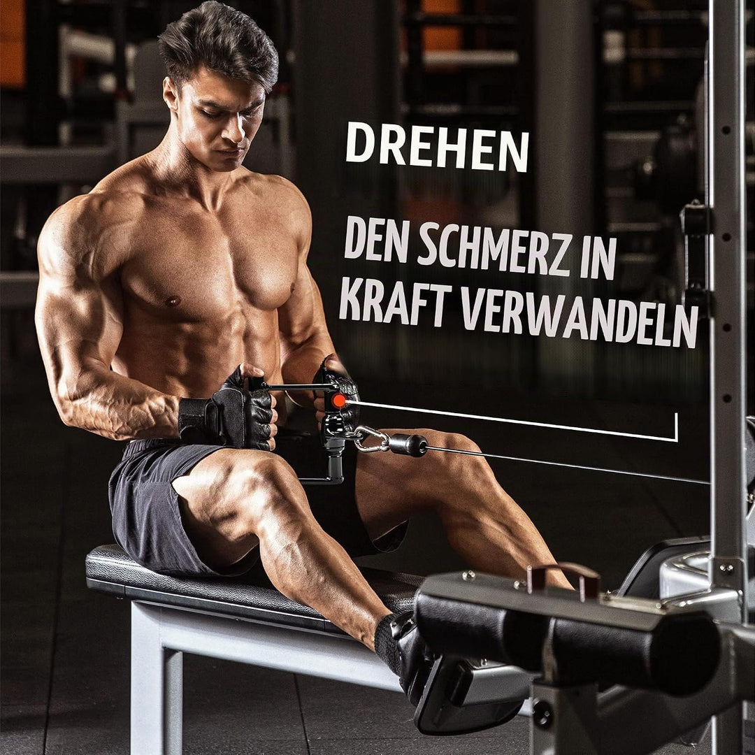 Yes4All Einhandgriff, Trizeps Griff, Fitness Griffe, Kabelzug, Seilzug Fitness, Latzug Griff, Gym Gr
