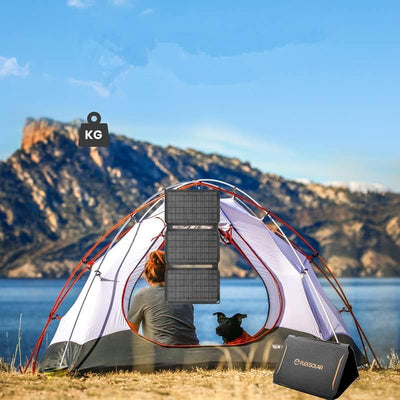 FlexSolar 20W tragbares Solar-Ladegerät, USB Solarladegerät wasserdicht, IP67, faltbares Solarpanel
