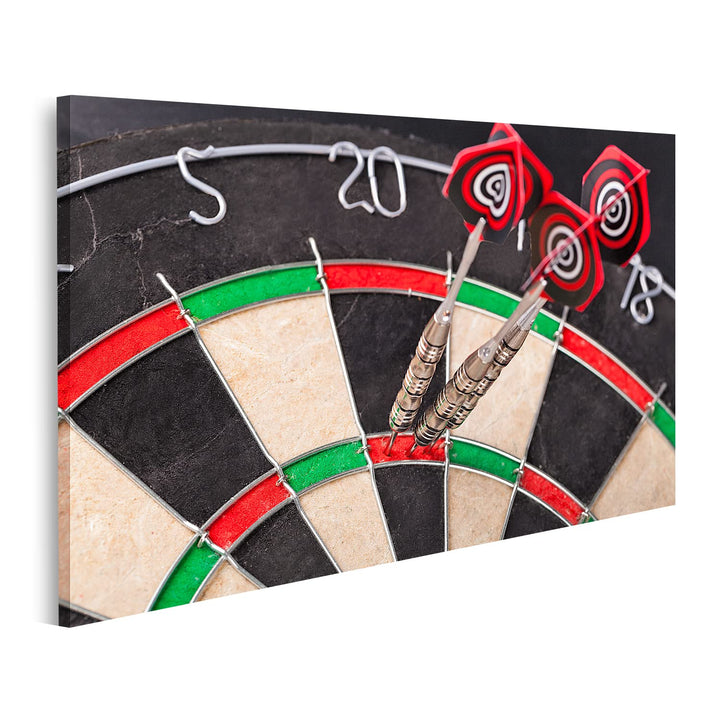 islandburner Bild auf Leinwand Darts Pfeile Bull&