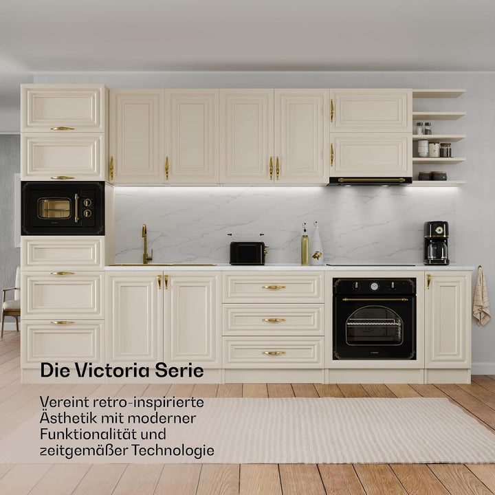 Klarstein Victoria Toaster – Retro-Toaster für 2 Scheiben 800 W, 7 Bräunungsstufen, Auftauen und Auf
