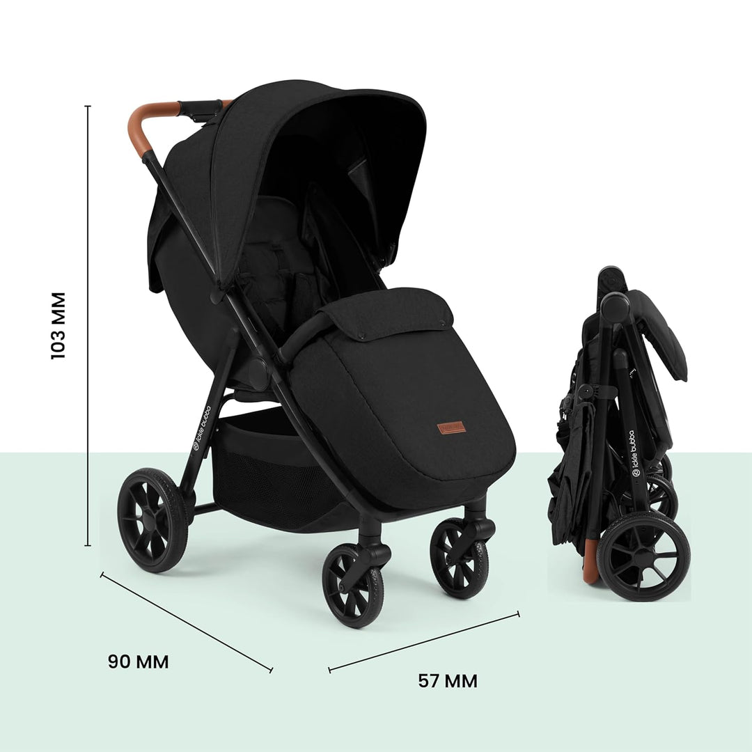 Ickle Bubba Stomp Stride Prime Kinderwagen (Mitternacht) – Geburt bis 22 kg, extra grosser Sitz, Mul