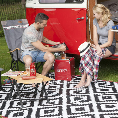 Bo-Camp Urban Outdoor 6703100 Retro Kühlbox Greenwich Camping Isolierbox Thermobox Kühltruhe Outdoor