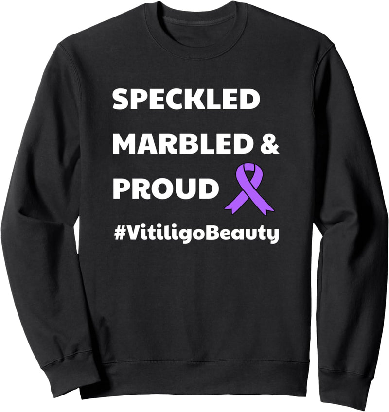 Vitiligo Beauty Gesprenkelte Marmorierte Stolz Awareness Sweatshirt