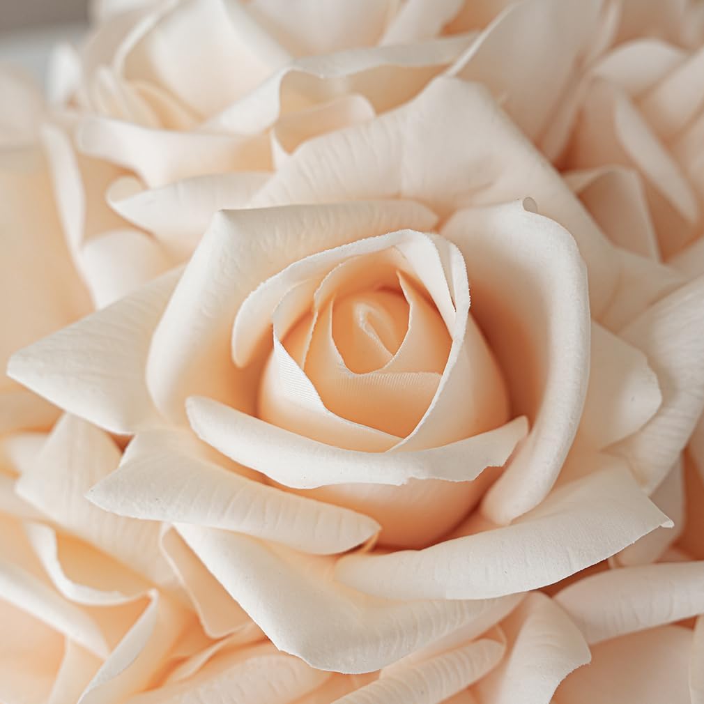 DUYONE Künstliche Rosen, einzelner Stiel, 10 Stück, künstliche Seidenblumen, Blumenstrauss, fühlt si