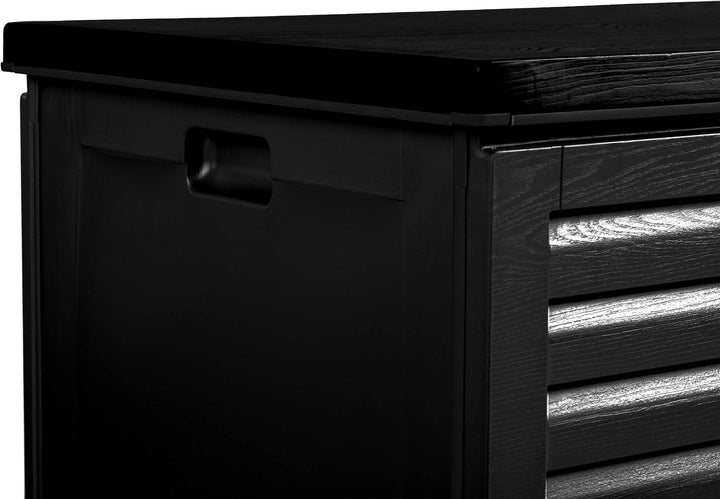 Plonos Garten-Box Solid Black verstärkte Kunststoffkonstruktion Aussen für Garten für Balkon und Ter