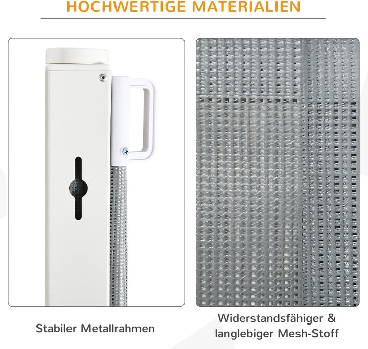 PawHut Hunde Türschutzgitter Treppenschutzgitter Treppenschutz Sicherheitstrennwand Trennwand Türsch