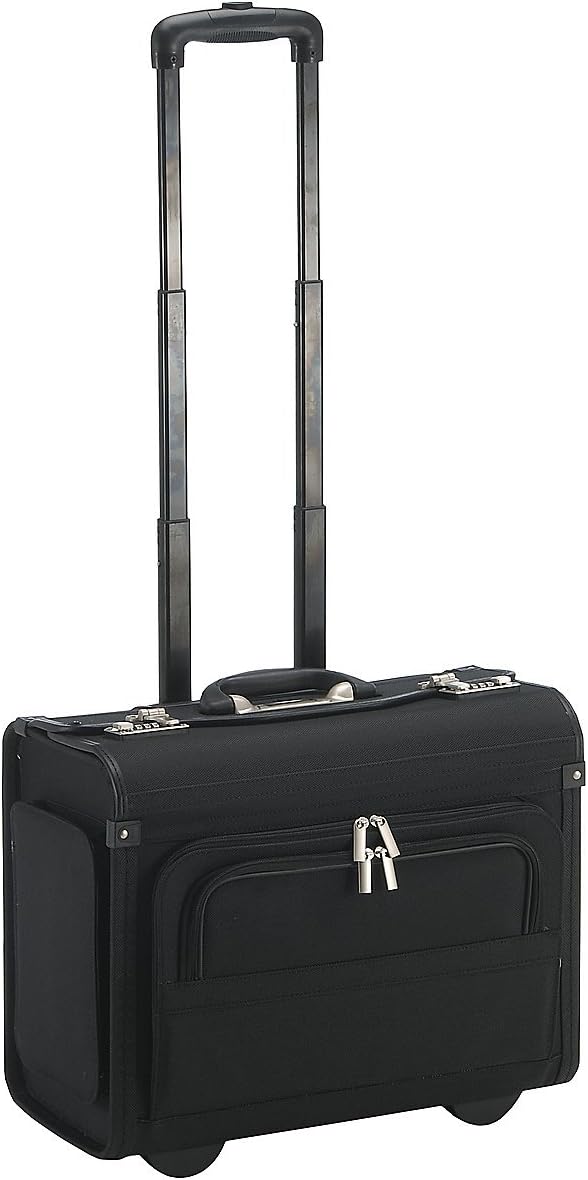 Business Pilotenkoffer auf Rollen 46 cm schwarz