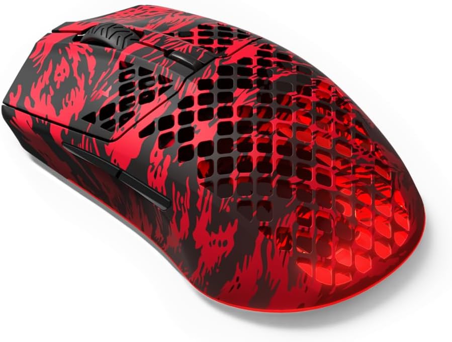SteelSeries Aerox 3 Wireless - Faze Clan Edition - RGB Gaming Maus mit Öffnungen in der Oberfläche -