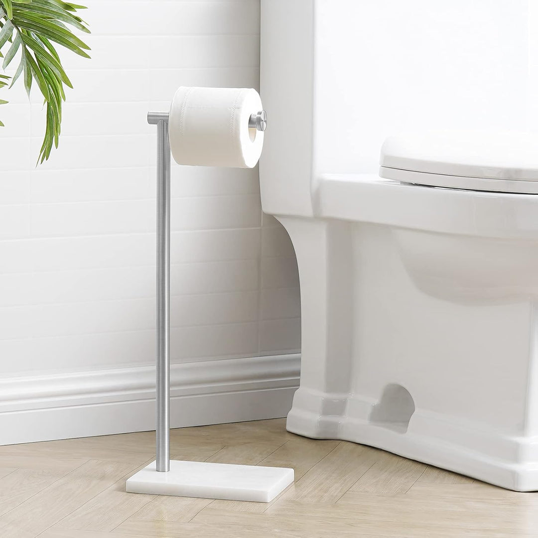 KES WC Toilettenpapierhalter Freistehend Klopapierhalter Edelstahl SUS304 Klorollenhalter Ständer To