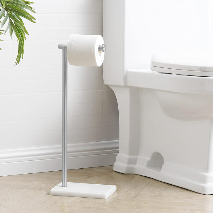 KES WC Toilettenpapierhalter Freistehend Klopapierhalter Edelstahl SUS304 Klorollenhalter Ständer To