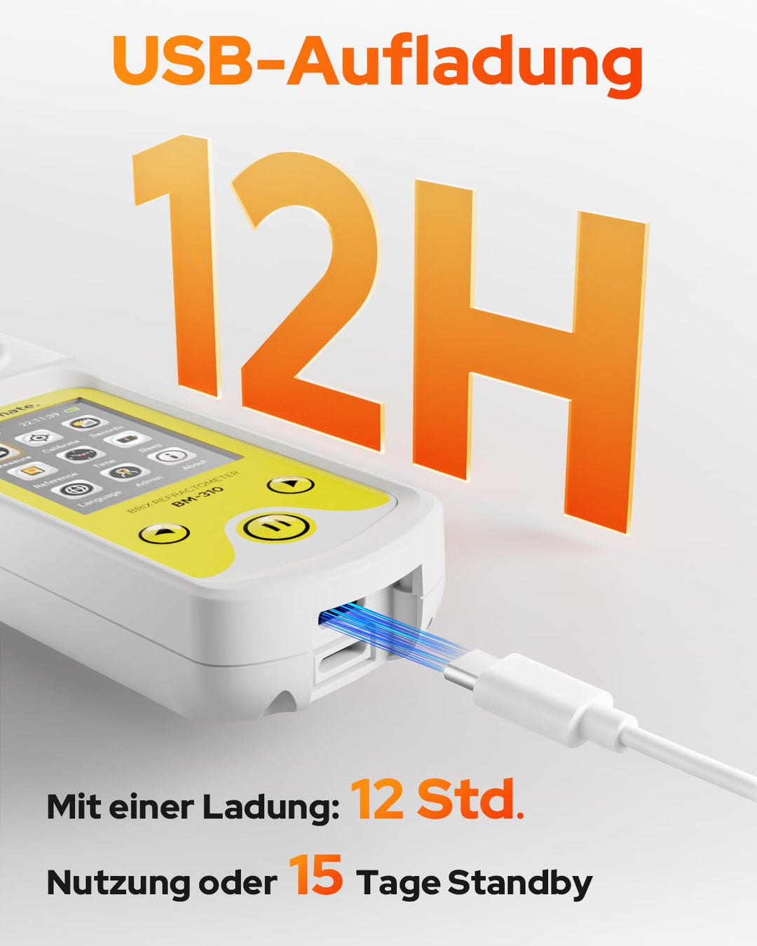 Digitales Refraktometer mit ATC für Weinherstellung, Heimbrauen, 0~95% Brix Refraktometer Zuckergeha
