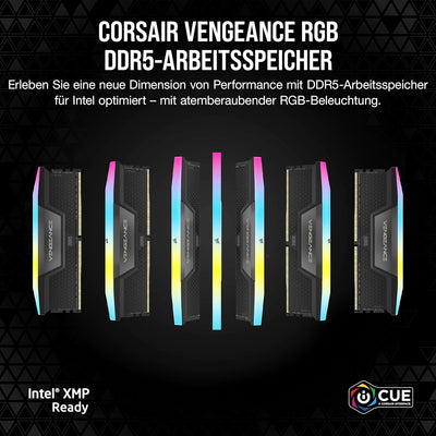 Corsair VENGEANCE RGB DDR5 RAM 32GB (2x16GB) 6000MHz CL36 Intel XMP iCUE Kompatibel Computer Speiche