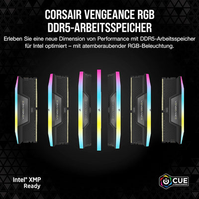 Corsair VENGEANCE RGB DDR5 RAM 32GB (2x16GB) 6000MHz CL30 Intel XMP iCUE Kompatibel Computer Speiche