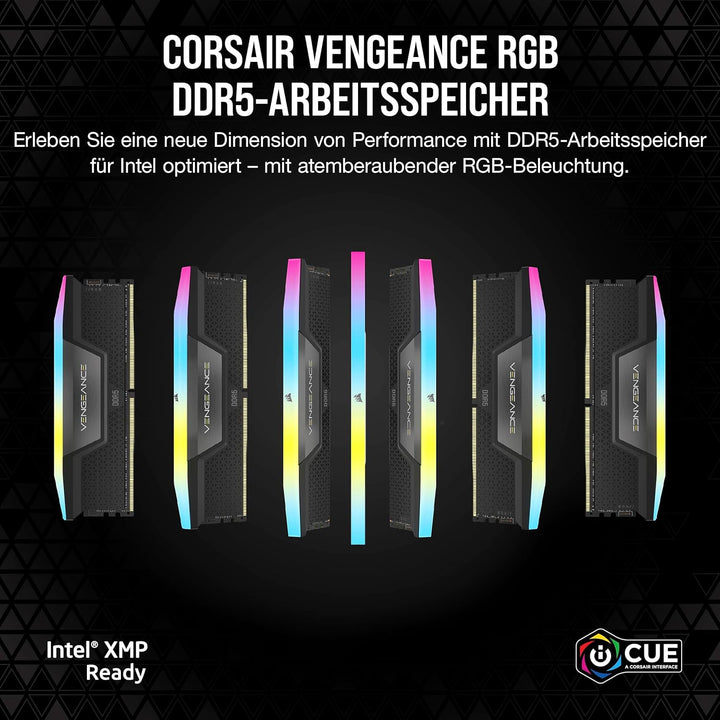 Corsair Vengeance RGB DDR5 RAM 96GB (2x48GB) 6800MHz CL34-42-42-110 1.4V Intel XMP 3.0 Desktop-Arbei