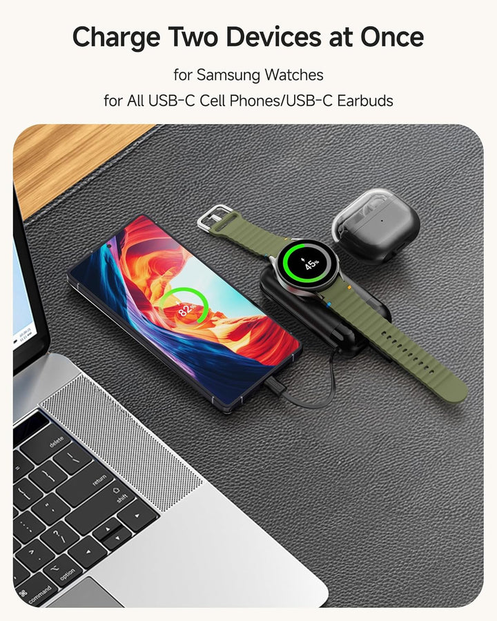 Phelinta 6000mAh Tragbares Ladegerät für Samsung Galaxy Watch 8/8 Classic/Ultra/7/6/6 Classic/5 Pro/