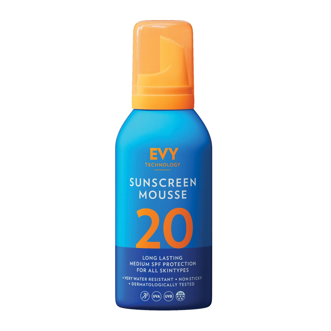 EVY Sport LSF20 Outdoor Sonnenschutz Mousse - extrem schweiss- und wasserfest, lang wirksame, pflege