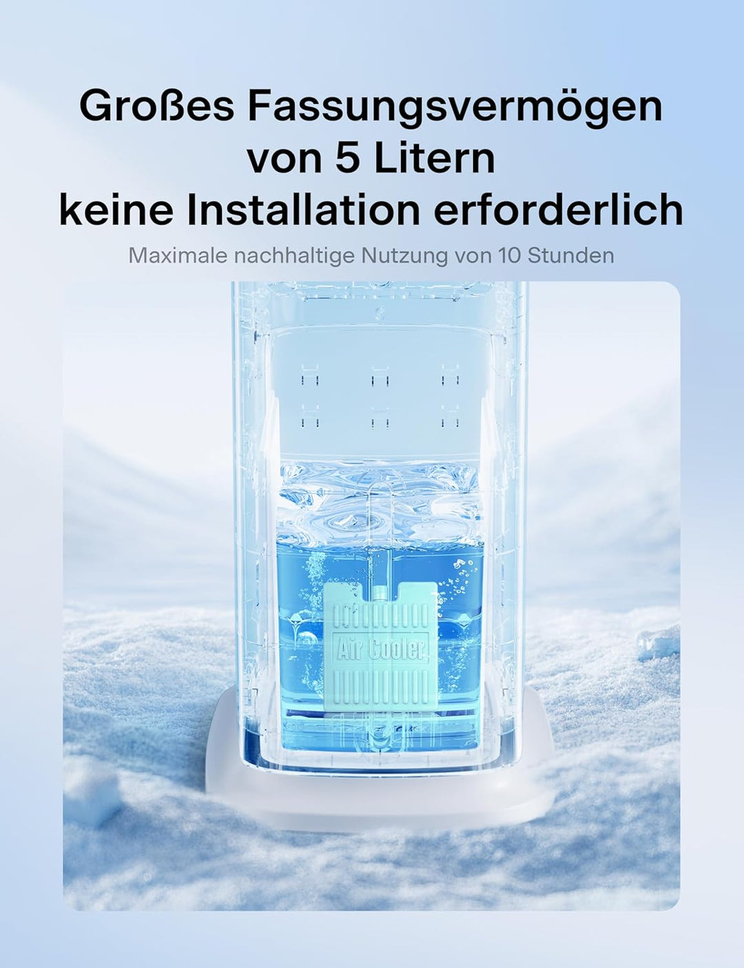 Pelonis Luftkühler, Ventilator und Luftbefeuchter mit 60° Oszillation, Klimagerät Luftreiniger mit F