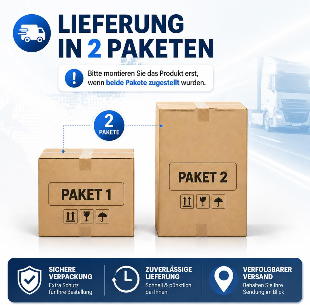 Zedelmaier Paketbox Briefkasten mit grossem Paketfach, XXL Paketbriefkasten für Aussenbereich, perso
