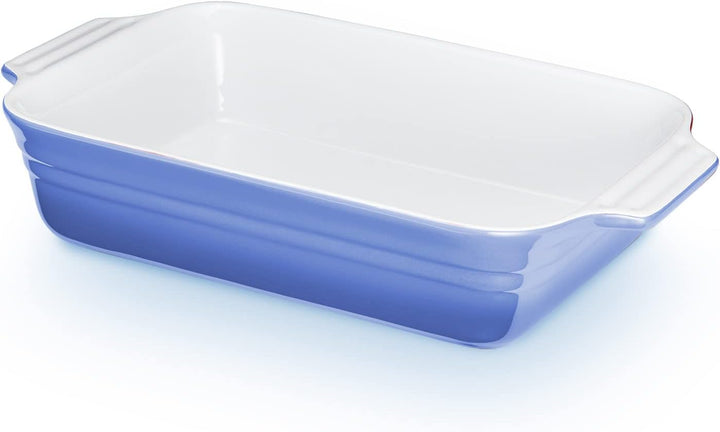KHG Auflaufform mittelgross 34 cm, Kapazität 1,75 Liter in Hellblau für 3-4 Personen, Ofenform aus K