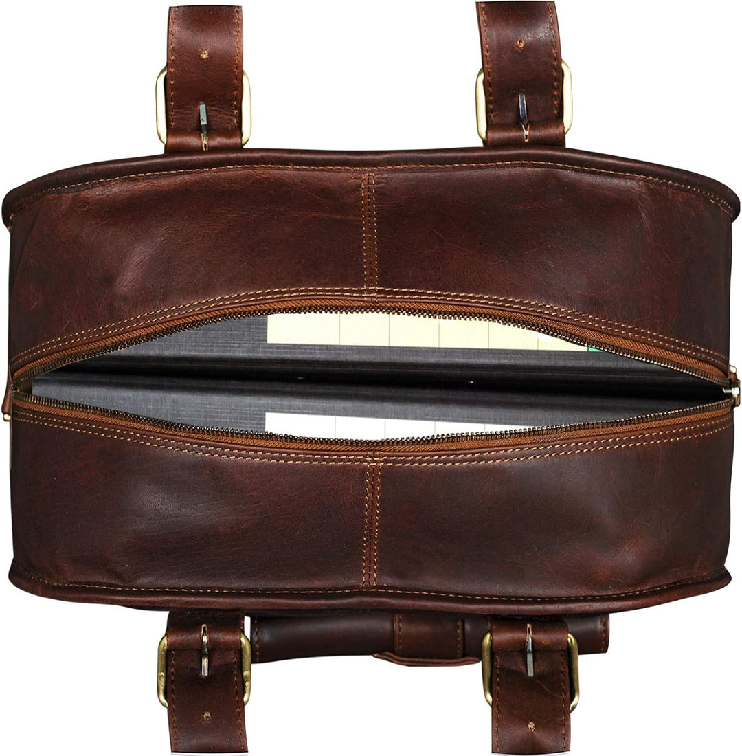 STILORD 'Dominique' Aktentasche Leder Damen Herren Lehrertasche Zwei Aktenordner Business Arbeit Bür